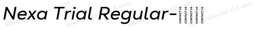 Nexa Trial Regular字体转换